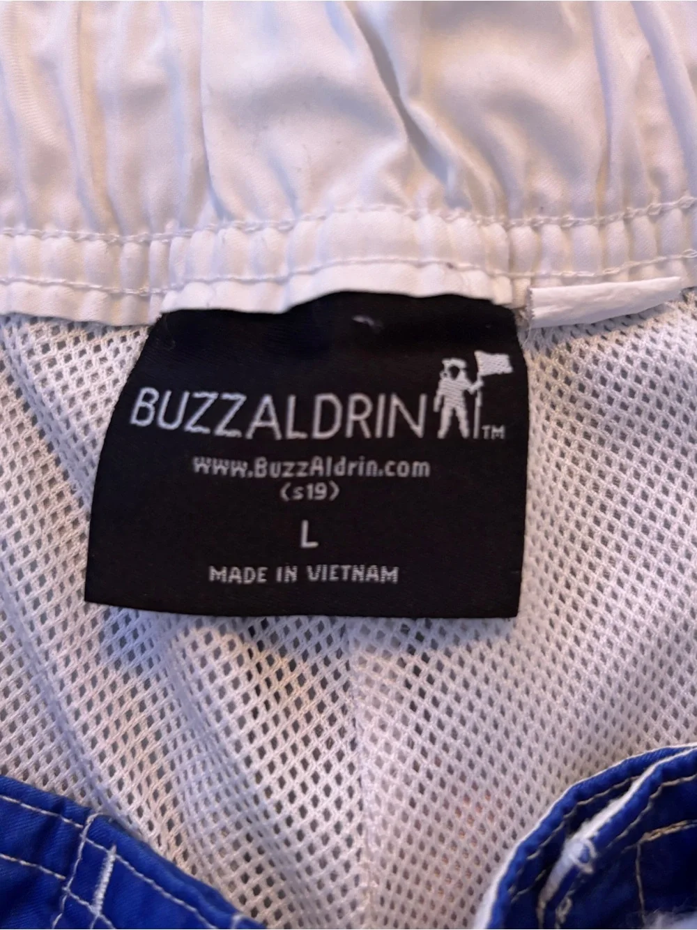 Buzz Aldrin NASA Astronaut Space Galaxy Mesh Lined Swim Trunk Shorts
